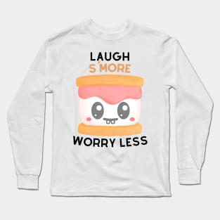 Laugh S'More Worry Less - Adorable Marshmallow Face Long Sleeve T-Shirt